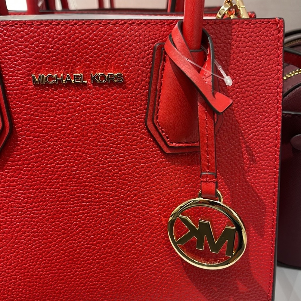 Michael Kors Mercer Medium Leather Messenger 
Flame - Picture 3 of 16